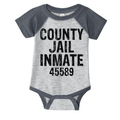 Halloween County Jail Inmate Costume Infant Baby Jersey Bodysuit