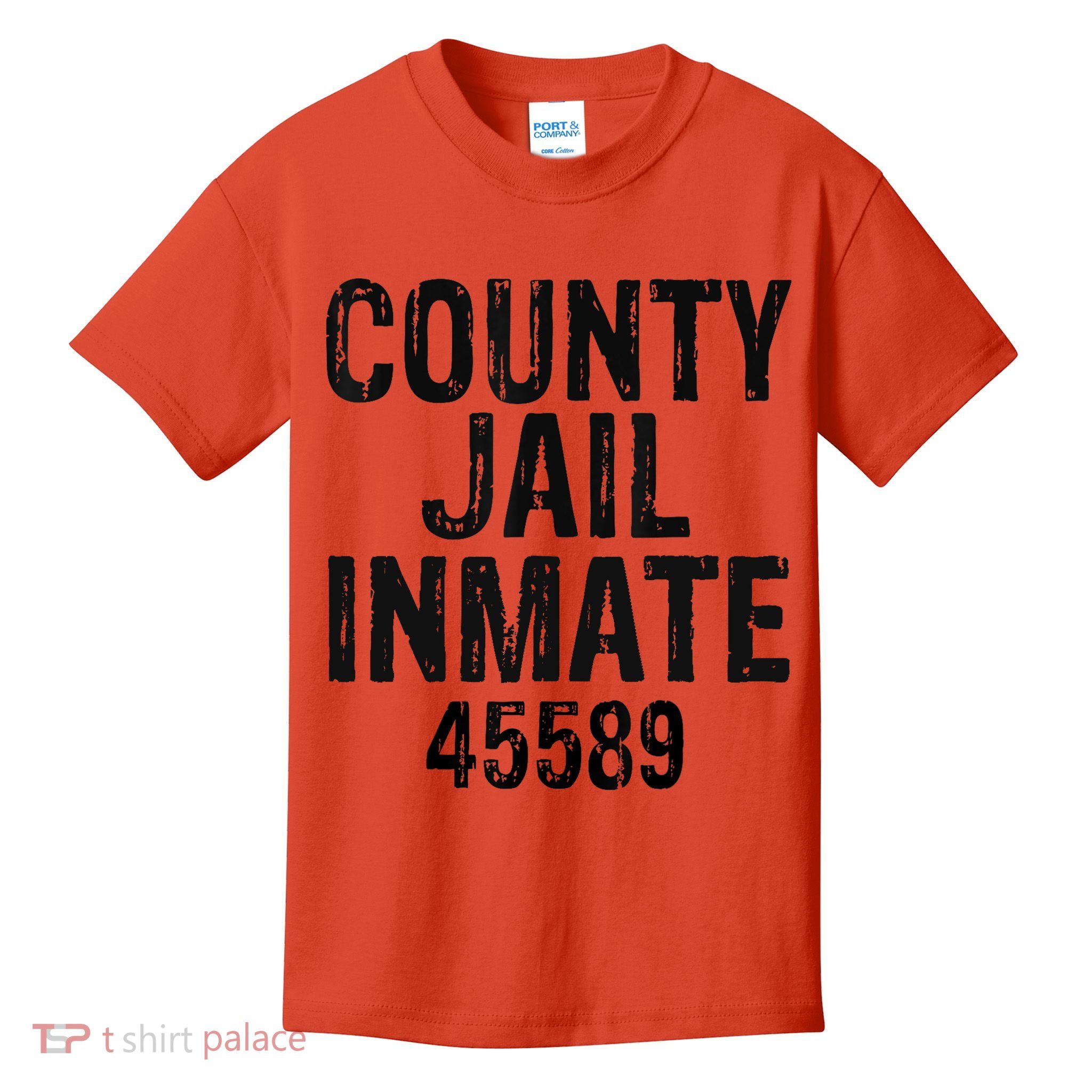 Halloween County Jail Inmate Costume Kids T-Shirt