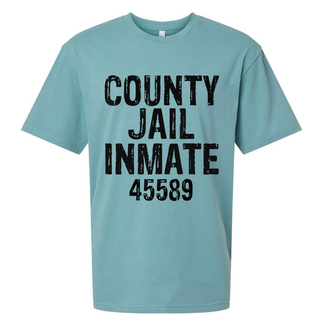 Halloween County Jail Inmate Costume Sueded Cloud Jersey T-Shirt