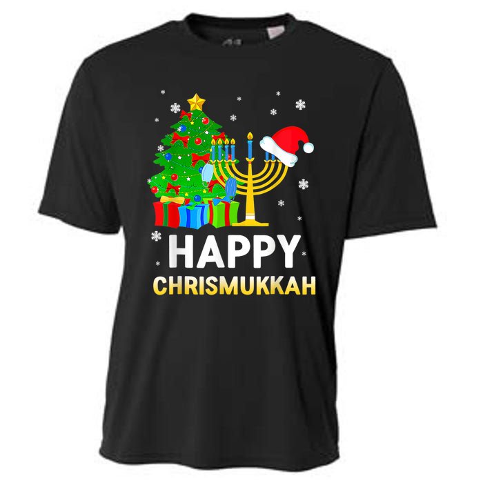 Happy Chrismukkah Jewish Christmas Hanukkah Holiday Chanukah Cooling Performance Crew T-Shirt