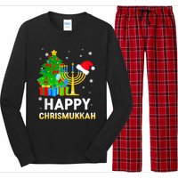 Happy Chrismukkah Jewish Christmas Hanukkah Holiday Chanukah Long Sleeve Pajama Set