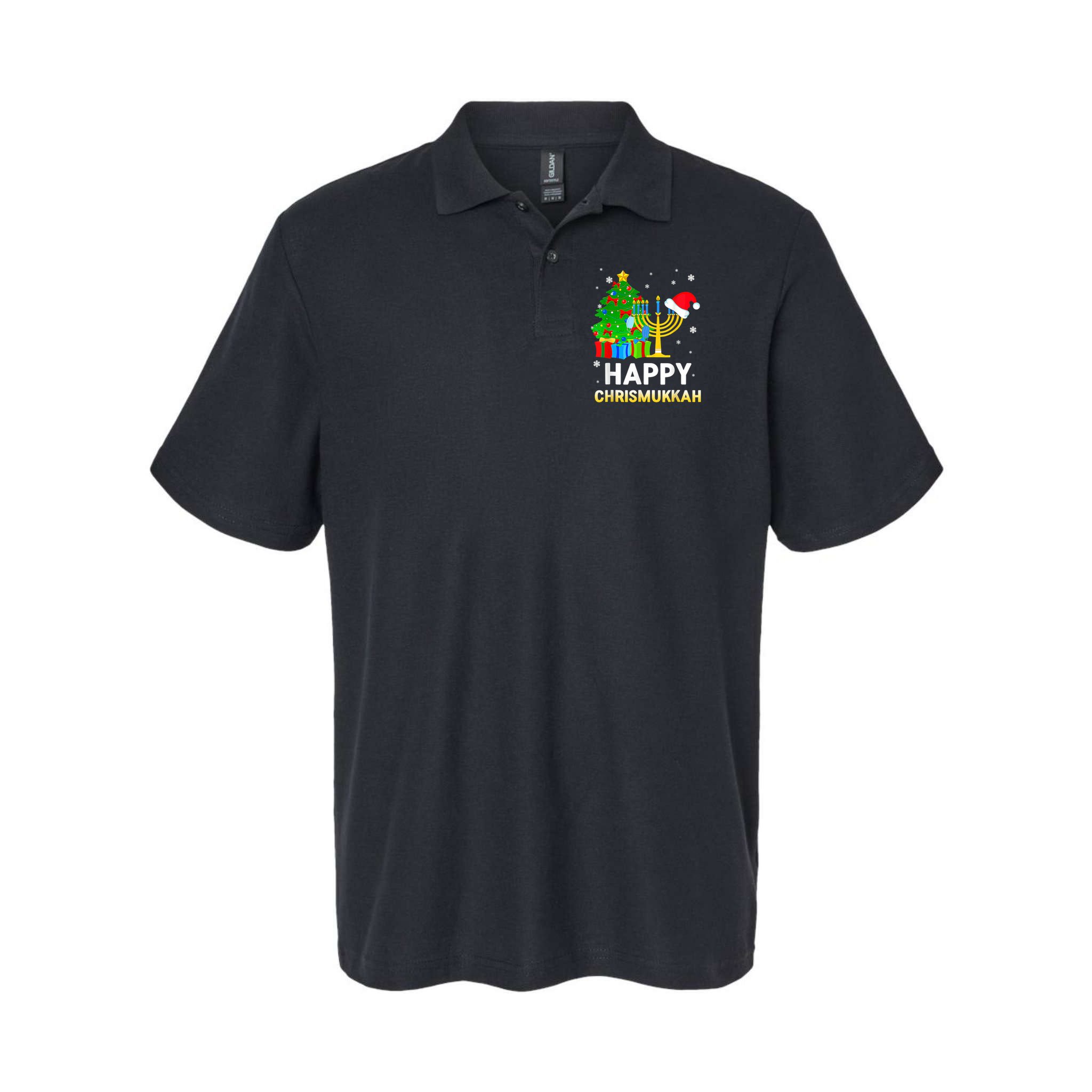 Happy Chrismukkah Jewish Christmas Hanukkah Holiday Chanukah Polo