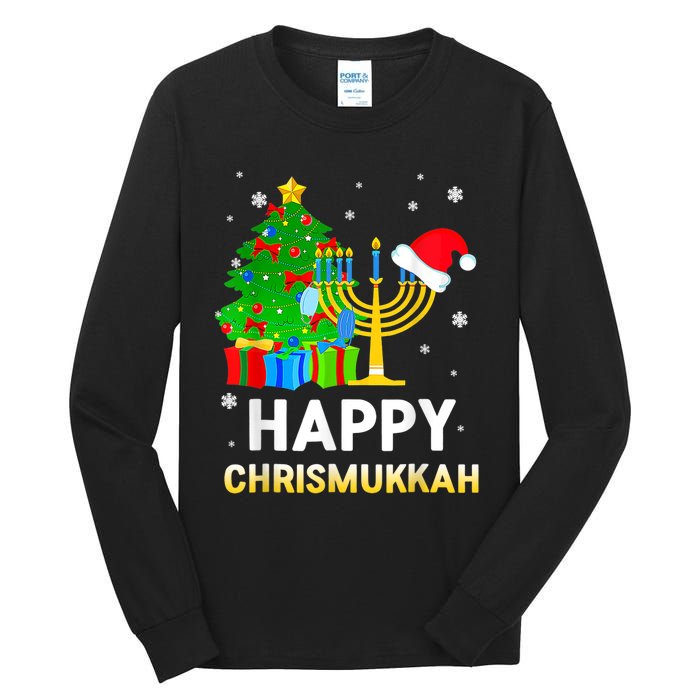 Happy Chrismukkah Jewish Christmas Hanukkah Holiday Chanukah Tall Long Sleeve T-Shirt