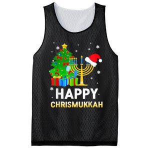 Happy Chrismukkah Jewish Christmas Hanukkah Holiday Chanukah Mesh Reversible Basketball Jersey Tank