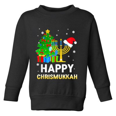 Happy Chrismukkah Jewish Christmas Hanukkah Holiday Chanukah Toddler Sweatshirt