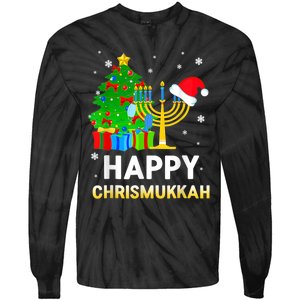 Happy Chrismukkah Jewish Christmas Hanukkah Holiday Chanukah Tie-Dye Long Sleeve Shirt