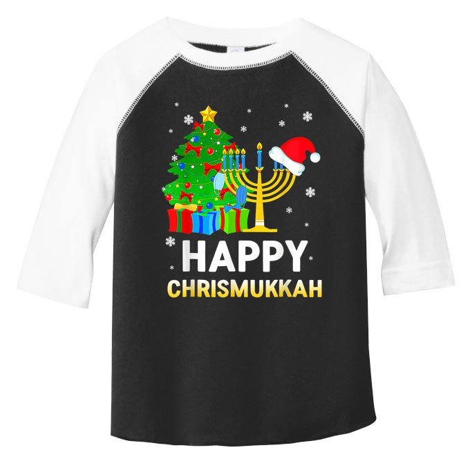 Happy Chrismukkah Jewish Christmas Hanukkah Holiday Chanukah Toddler Fine Jersey T-Shirt