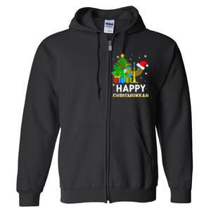 Happy Chrismukkah Jewish Christmas Hanukkah Holiday Chanukah Full Zip Hoodie