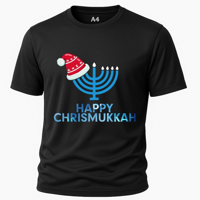 Happy Christmukkah Jewish Christmas Hanukkah Chanukah Cooling Performance Crew T-Shirt