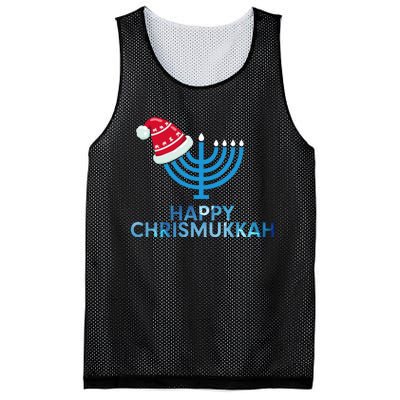 Happy Christmukkah Jewish Christmas Hanukkah Chanukah Mesh Reversible Basketball Jersey Tank