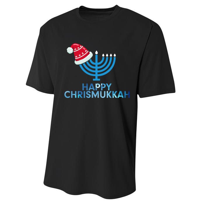 Happy Christmukkah Jewish Christmas Hanukkah Chanukah Performance Sprint T-Shirt