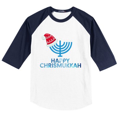 Happy Christmukkah Jewish Christmas Hanukkah Chanukah Baseball Sleeve Shirt