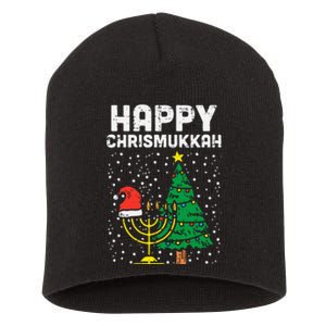 Happy Christmukkah Jewish Christmas Hanukkah Chanukah Gift  Short Acrylic Beanie