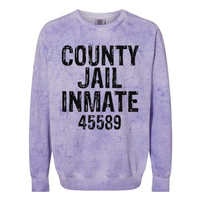 Halloween County Jail Inmate Costume Colorblast Crewneck Sweatshirt