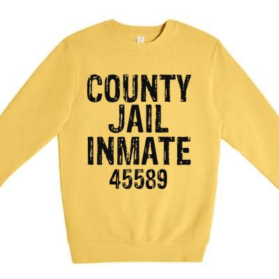 Halloween County Jail Inmate Costume Premium Crewneck Sweatshirt