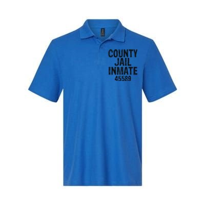 Halloween County Jail Inmate Costume Softstyle Adult Sport Polo