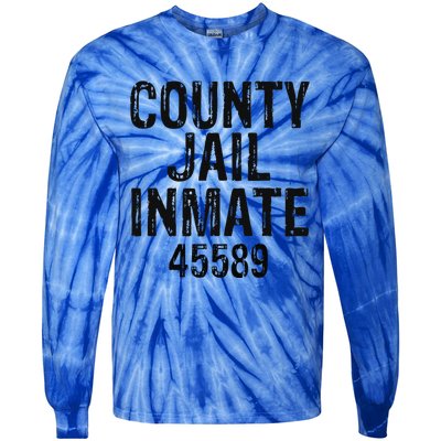 Halloween County Jail Inmate Costume Tie-Dye Long Sleeve Shirt