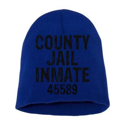 Halloween County Jail Inmate Costume Short Acrylic Beanie