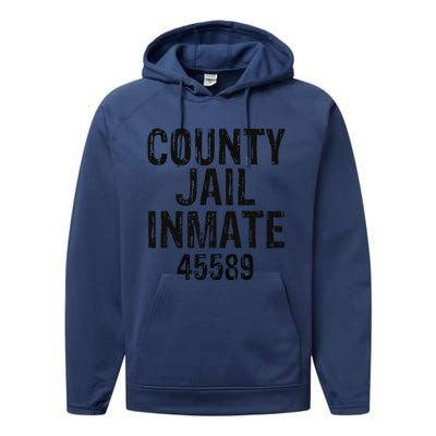 Halloween County Jail Inmate Costume Performance Fleece Hoodie