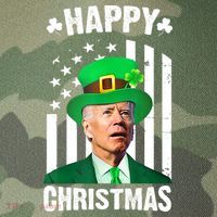 Happy Christmas Joe Biden Funny St Patrick's Day Legacy Tie Dye Trucker Hat