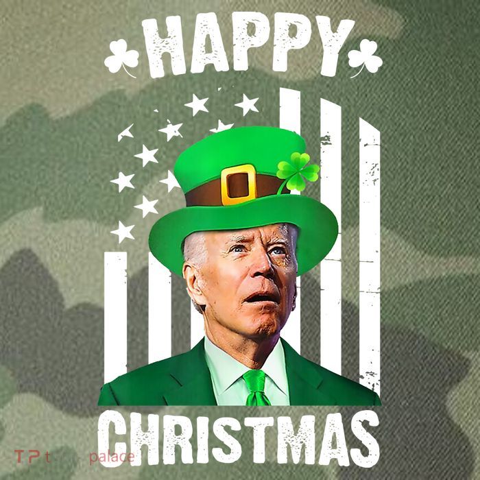 Happy Christmas Joe Biden Funny St Patrick's Day Legacy Tie Dye Trucker Hat