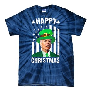 Happy Christmas Joe Biden Funny St Patrick's Day Tie-Dye T-Shirt