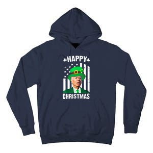 Happy Christmas Joe Biden Funny St Patrick's Day Tall Hoodie