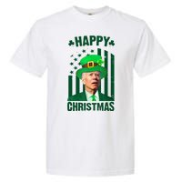 Happy Christmas Joe Biden Funny St Patrick's Day Garment-Dyed Heavyweight T-Shirt