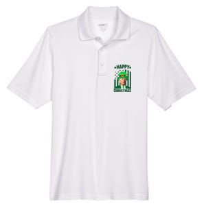 Happy Christmas Joe Biden Funny St Patrick's Day Men's Origin Performance Pique Polo