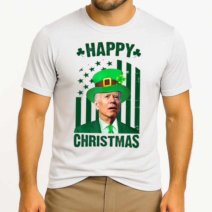 Happy Christmas Joe Biden Funny St Patrick's Day Performance Shirt