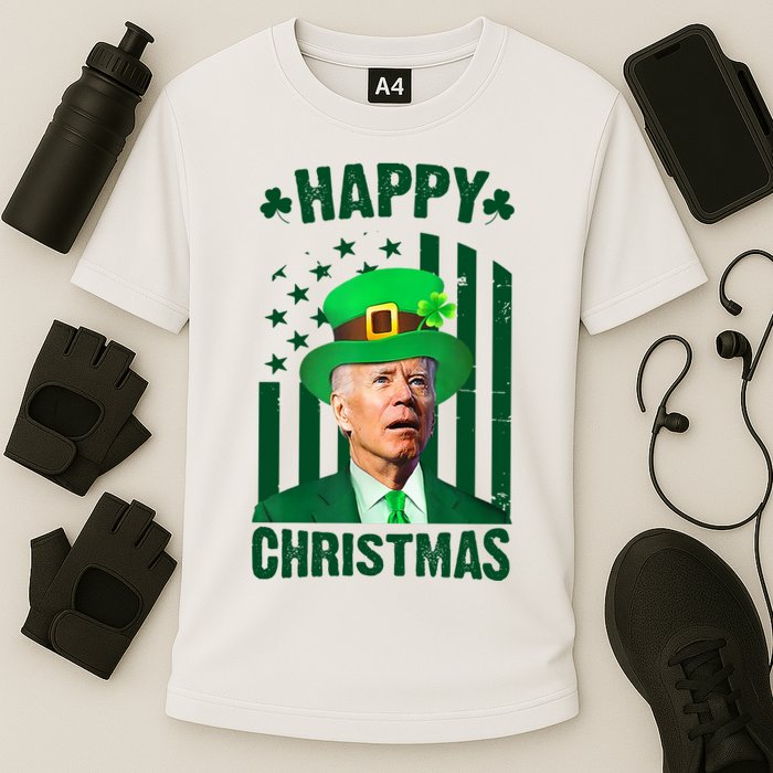 Happy Christmas Joe Biden Funny St Patrick's Day Performance Shirt
