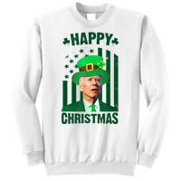 Happy Christmas Joe Biden Funny St Patrick's Day Sweatshirt