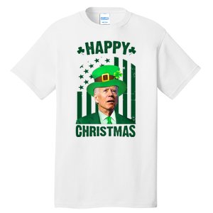 Happy Christmas Joe Biden Funny St Patrick's Day Tall T-Shirt