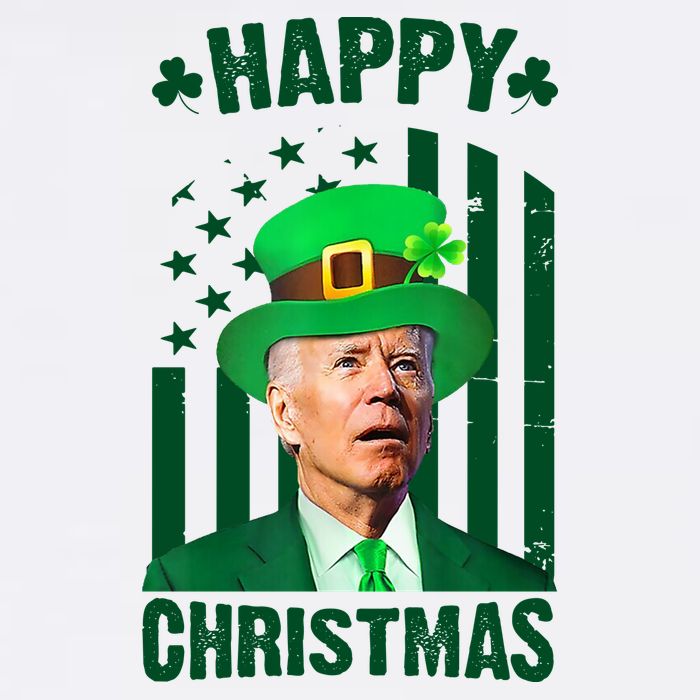 Happy Christmas Joe Biden Funny St Patrick's Day Mesh Reversible Basketball Jersey Tank