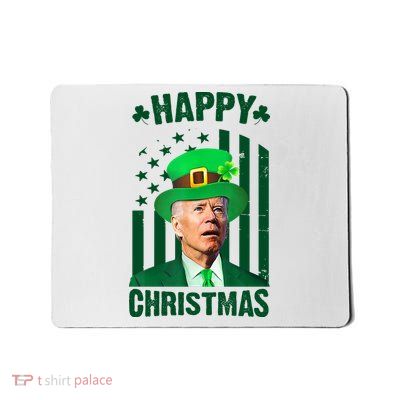 Happy Christmas Joe Biden Funny St Patrick's Day Mousepad