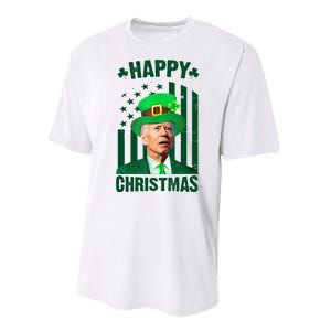 Happy Christmas Joe Biden Funny St Patrick's Day Performance Sprint T-Shirt