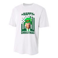 Happy Christmas Joe Biden Funny St Patrick's Day Youth Performance Sprint T-Shirt