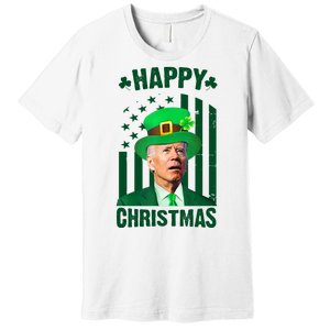 Happy Christmas Joe Biden Funny St Patrick's Day Premium T-Shirt