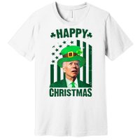 Happy Christmas Joe Biden Funny St Patrick's Day Premium T-Shirt