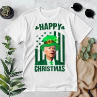 Happy Christmas Joe Biden Funny St Patrick's Day Premium T-Shirt