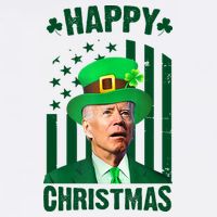 Happy Christmas Joe Biden Funny St Patrick's Day Premium T-Shirt
