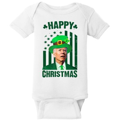 Happy Christmas Joe Biden Funny St Patrick's Day Baby Bodysuit