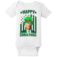 Happy Christmas Joe Biden Funny St Patrick's Day Baby Bodysuit