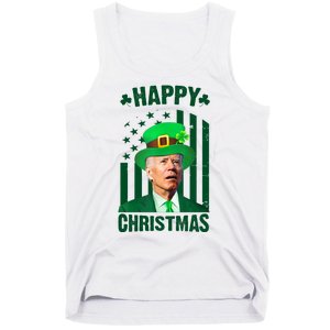 Happy Christmas Joe Biden Funny St Patrick's Day Tank Top