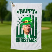 Happy Christmas Joe Biden Funny St Patrick's Day Golf Towel
