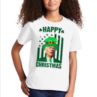 Happy Christmas Joe Biden Funny St Patrick's Day Kids T-Shirt