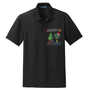 Happy Chrismukkah Jewish Christmas Hanukkah Chanukah  Dry Zone Grid Polo