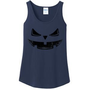 Halloween Costume Jack O Lantern Pumpkin Face Ladies Essential Tank