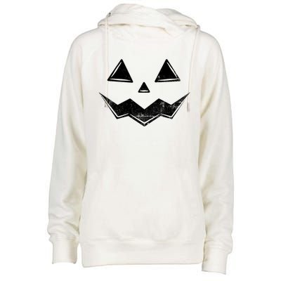 Halloween Costume Jack O Lantern Pumpkin Face Funny Halloween Gift Womens Funnel Neck Pullover Hood