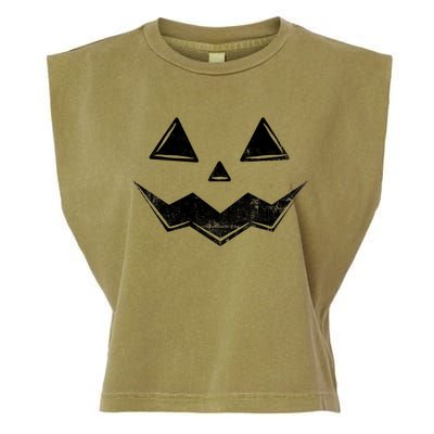 Halloween Costume Jack O Lantern Pumpkin Face Funny Halloween Gift Garment-Dyed Women's Muscle Tee